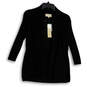 NWT Womens Black Ribbed Knitted Open Front Cardigan Sweater Size XS image number 1