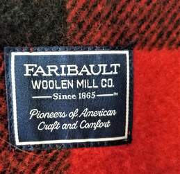 Faribault Woolen Mill Company Red Buffalo Check Wool Throw Blanket 50X60 New alternative image