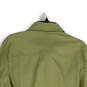 Womens Green Pointed Collar Long Sleeve Flap Pocket Jean Jacket Size 18 image number 4