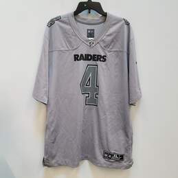 Nike Mens Gray Las Vegas Raiders Derek Carr #4 Football NFL Jersey Size XL