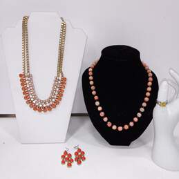 4pc. Peach Jewelry Costume Collection