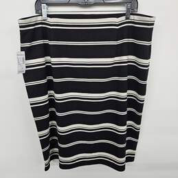Black & White Striped Skirt