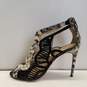 Alexandre Birman Black Snakeskin Leather Cage Sandal Heels Shoes Size 39.5 B image number 2