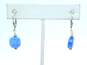 Artisan 925 Indian Ruby, Chalcedony & Sodalite Drop earring Variety 12.4g image number 2