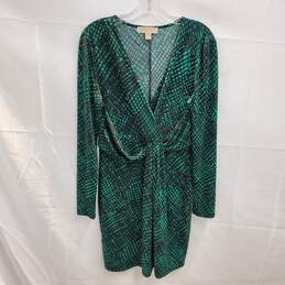 Michael Kors Green Long Sleeve Dress Size M