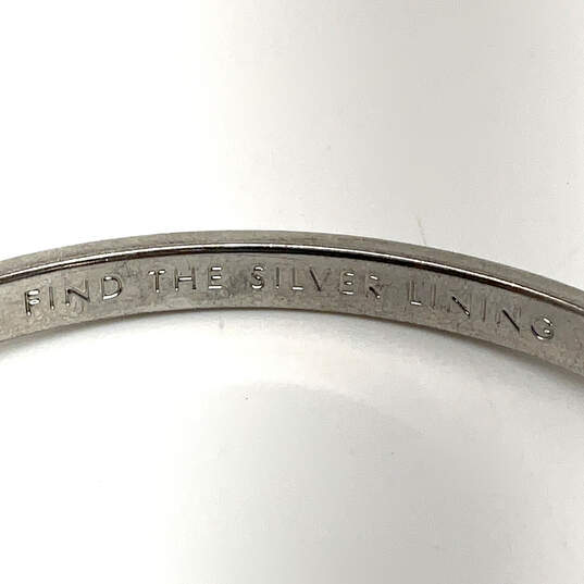 Designer Kate Spade Silver-Tone Find The Silver Lining Bangle Bracelet image number 4