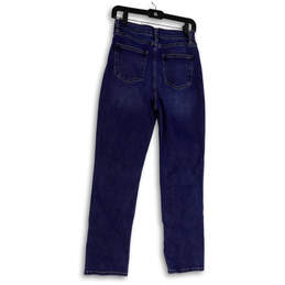Womens Blue Denim Medium Wash Pockets Comfort Straight Leg Jeans Size 28 alternative image
