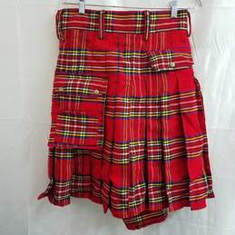 Royal Stewart Tartan Men's Red Plaid Scottish Kilt Size 32 alternative image