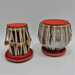 Unbranded Indian Tabla Drum Set (Bayan/Baya and Dayan/Daya) w/ Accessories