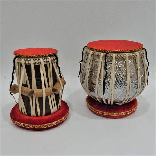 Unbranded Indian Tabla Drum Set (Bayan/Baya and Dayan/Daya) w/ Accessories image number 1