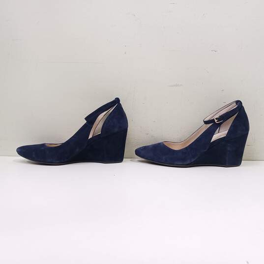 Women's Blue Wedge Heels Size 8 image number 3