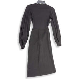 NWT Womens Black Long Sleeve Crew Neck Regular Fit Sweater Dress Size 8 alternative image