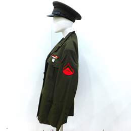 USMC Marine Corps Uniform Dress Alpha Coat Jacket Size 46R Green Shirt Pants Tie alternative image