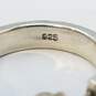 Sterling Silver Faceted Rose Quartz Marcasite Post Earring 7 1/2 Stretch Bracelet Bundle 3 Pcs 16.6g image number 3