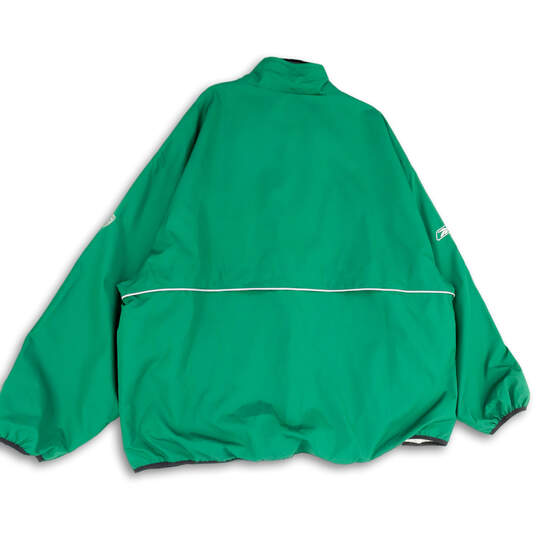 Mens Green Bay Packers Mock Neck 1/4 Sleeve Windbreaker Jacket Size 4XL image number 2