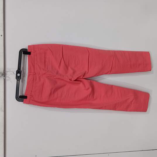 White House Black Market Women's Pink Cotton Blend Slim Ankle Pants Size 4 image number 2