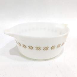 Vintage Pyrex Town & Country Brown on White Yellow & Orange Casserole Dishes alternative image