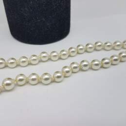 D? Sterling Silver Faux Pearl 24" Necklace 25.6g alternative image