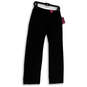 NWT Womens Black Tummy Control Flat Front Straight Leg Dress Pants Size 2S image number 1