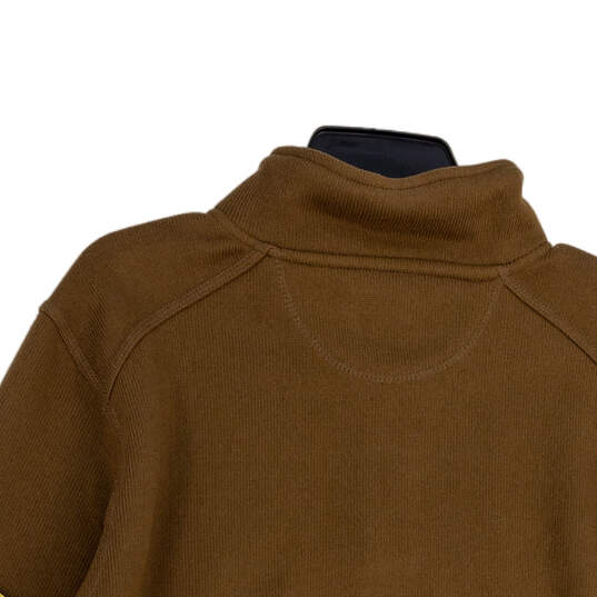 NWT Mens Brown Mock Neck Long Sleeve Ribbed Pullover Sweater Size L image number 4