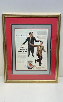 Framed & Matted Vintage Texaco Print Ad from 1954 Print Framed