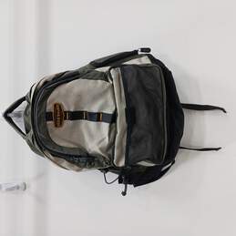 Beige School Backpack