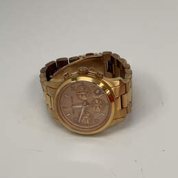 Designer Michael Kors Gold-Tone Round Dial Quartz Analog Wristwatch alternative image