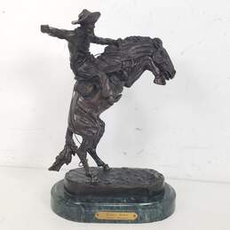 Bronco Buster By Frederic Remington 15 in H Bronze Sculpture