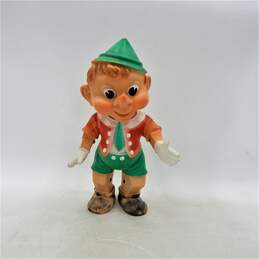 Vintage Pinocchio Rubber Squeaker Doll Toy Made In Italy