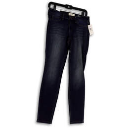 NWT Womens Blue Medium Wash Regular Fit Pockets Denim Skinny Jeans Size 27
