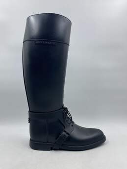 Authentic Givenchy Black Knee-High Rain Boot W 10