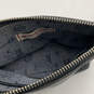 Womens Black Pebble Leather Inner Divider Zipper Small Clutch Wallet image number 3