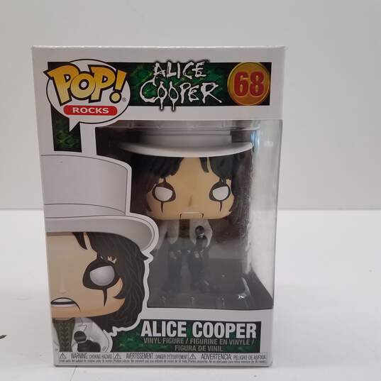 Funko Pop! Vinyl Rocks Alice Cooper #68 With Top Hat Music Collectible Figure CIB image number 1