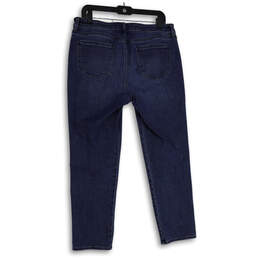 Womens Blue Denim Medium Wash 5 Pocket Design Straight Leg Jeans Size 8 alternative image