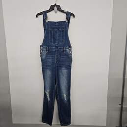 Kancan Denim Distressed Overalls Jeans