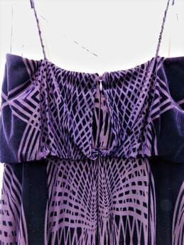 Adrianna Papell Purple Velvet Burnout Dress Womens SZ 6 alternative image