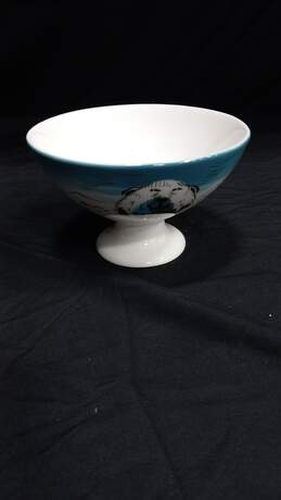 Hand Painted Japanese Polar Bear Rice Bowl