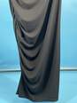 Womens Black Gathered Side Zipper Strapless Maxi Dress Size L T-0528239-O image number 3