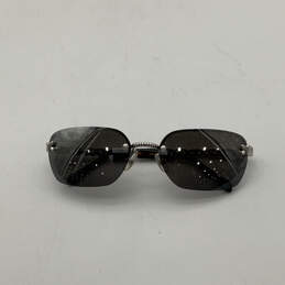 Mens Grace A10531 Silver-Tone Frame Black Lens Aviator Square Sunglasses