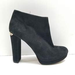 Michael Kors Suede Heeled Ankle Boots Black 6.5