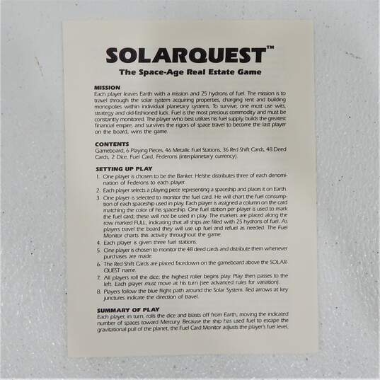 Vintage Solarquest The Space Age Real Estate Board Game image number 10