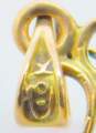 Antique Edwardian 10K Yellow Gold Blue Glass Enamel Lavalier Pendant 0.9g image number 3