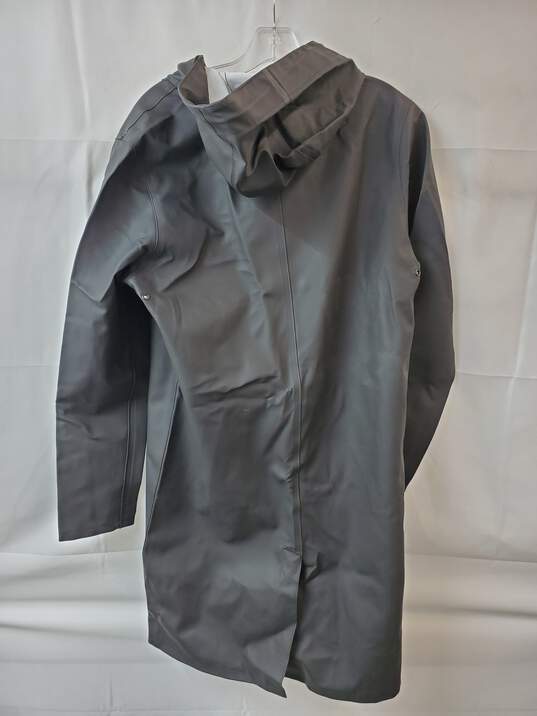 Stutterheim Black Rubber Rain Coat Mens Size XXS image number 2