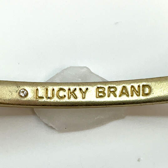 Designer Lucky Brand Gold-Tone Fashionable Snake Cuff Bracelet image number 5