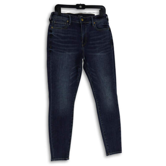 NWT Womens Blue Denim Medium Wash High Rise Super Skinny Jeans Size 30W image number 1
