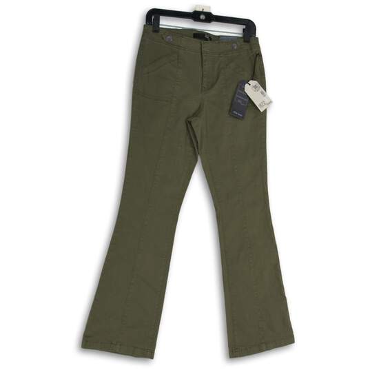 NWT Womens Green Denim Slash Pocket Slim Fit Bootcut Leg Jeans Size 6 image number 1