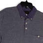 Mens Blue Heather Short Sleeve Spred Collar Polo Shirt Size XL image number 3