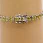 14K White Gold 6.00 CTTW Yellow Diamond Tennis Bracelet 11.5g image number 4