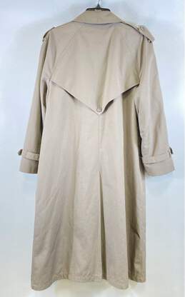 London Towne Womens Beige Long Sleeve Double Breasted Trench Coat Size 16R alternative image