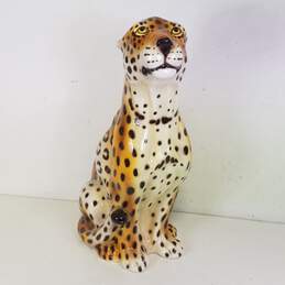 Bell Europa Vintage Italian Ceramic Leopard Cheetah Statue